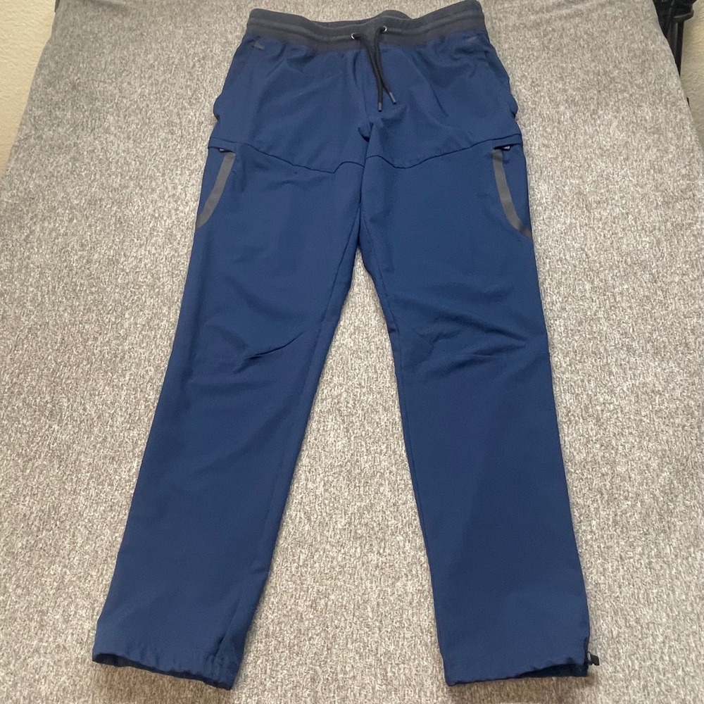 Under Armour HeatGear Mens XL Blue Tapered Jogger Athletic Pants 1306461